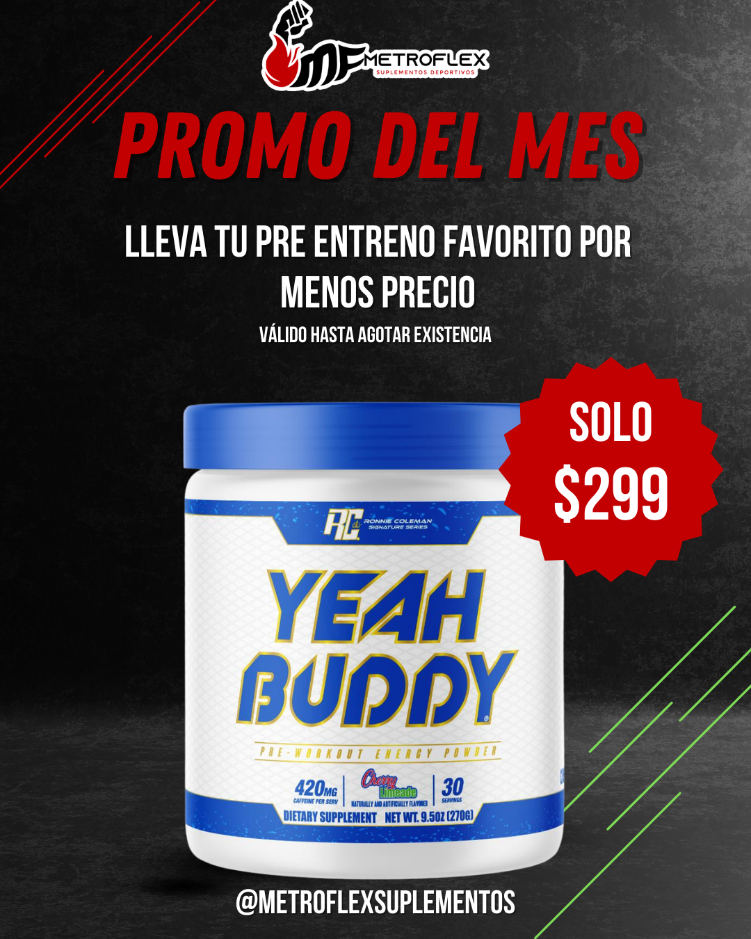 YEAH BUDDY 30 SERVICIOS RONNIE COLEMAN