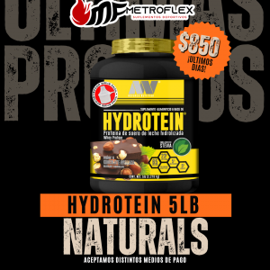 HYDROTEIN NATURALS 5 LBS (ENDULZADO CON STEVIA)