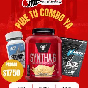 COMBO (TESTROL ORIGINAL 60 CAPS GAT+SYNTHA 6 5 LBS+META CREATINA 500 GR)