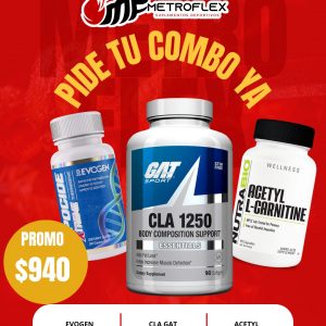 COMBO ( LIPOCIDE EXTREME 60 CAPS EVOGEN+CLA 1250 90 CAPS GAT+ACETYL L-CARNITINE 90 CAPS NUTRABIO)