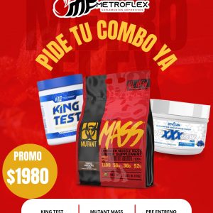 COMBO (KING TEST 90 TAB RONNIE COLEMAN SIGNATURES+MUTANT MASS 15 LBS+ EVPXXXTREME 30 SERV EVOGEN)