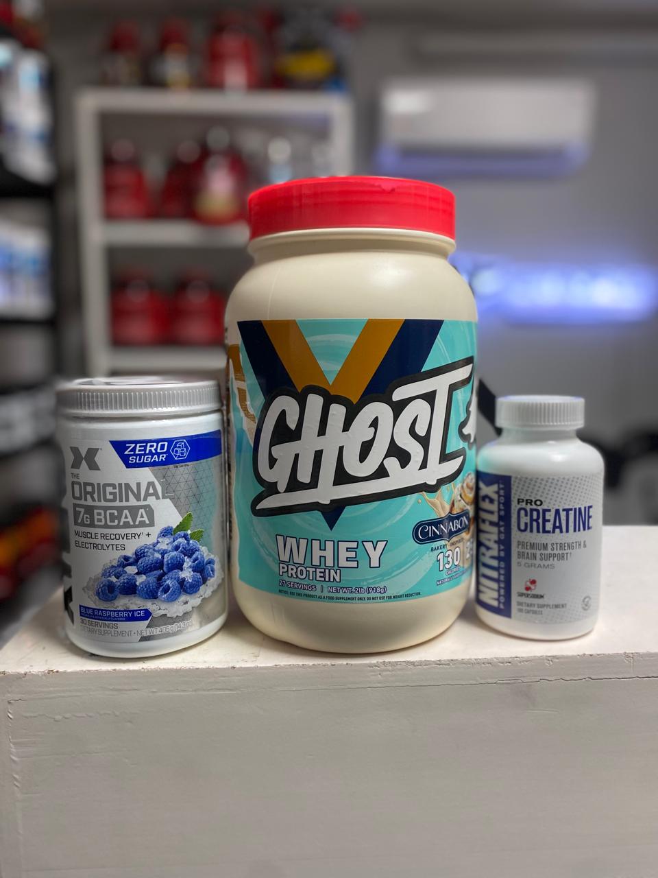 COMBO (PRO CREATINE NITRAFLEX 180 CAPS+GHOST WHEY 2 LBS+XTEND BCAA 30 SERV) - Imagen 2