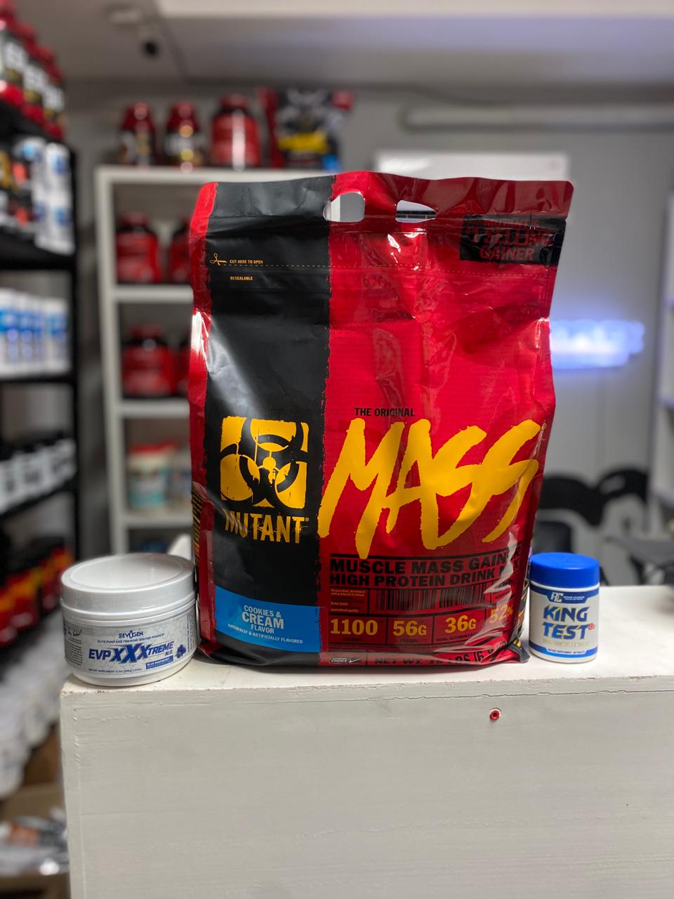 COMBO (KING TEST 90 TAB RONNIE COLEMAN SIGNATURES+MUTANT MASS 15 LBS+ EVPXXXTREME 30 SERV EVOGEN) - Imagen 2