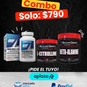 COMBO MENS MULTI TEST 60 CAPS+L-CITRULINA 60 SERV+ BETA ALANINE 30 SERV