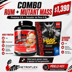 COMBO PRIME WHEY PROTEIN 5 LBS+MUTANT MASS EXTREME 5 LBS