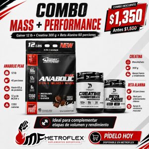 COMBO ANABOLIC PEAK 12 LBS INNER ARMOUR+CREATINA DRAGON 300 GR+BETA ALANINA DRAGON 60 SERV
