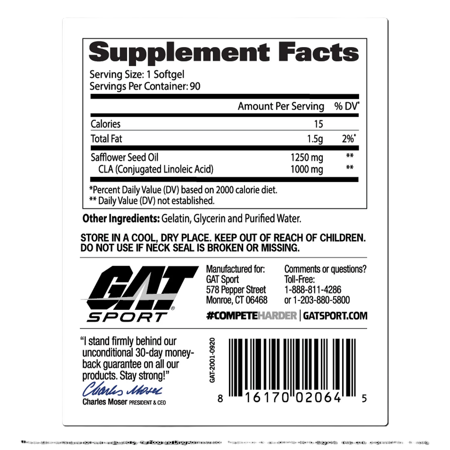 COMBO HYDROXYCUT ELITE HARDCORE 100 CAPS+CLA 1250 90 CAPS GAT - Imagen 5