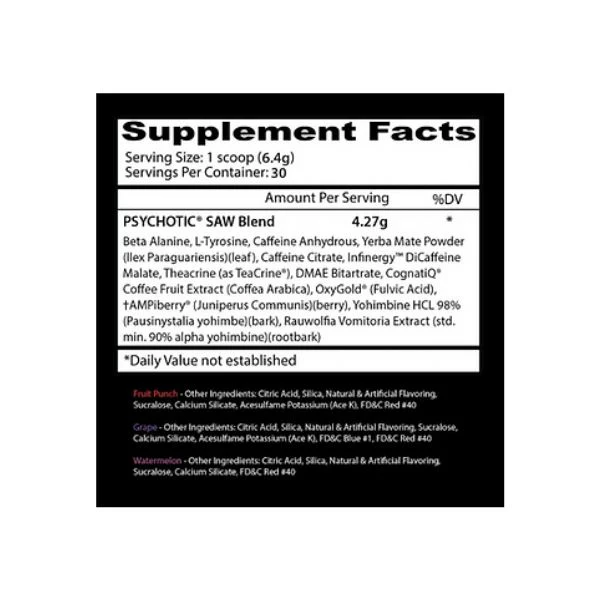 MUTANT MASS EXTREME 6 LBS+PSYCHOTIC SAW 30 SERVICIOS INSANE LABZ - Imagen 5